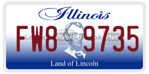 FW89735  license plate in IL
