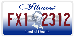 FX12312  license plate in IL