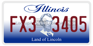 FX33405  license plate in IL