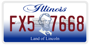 FX57668  license plate in IL