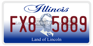 FX85889  license plate in IL