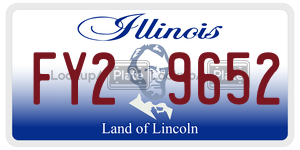 FY29652  license plate in IL