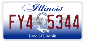FY45344  license plate in IL