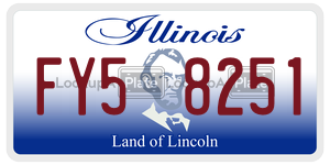 FY58251  license plate in IL