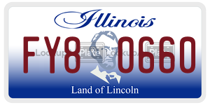 FY80660 license plate in Illinois