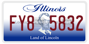 FY85832  license plate in IL