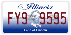 FY99595  license plate in IL