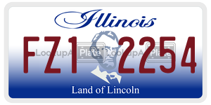 FZ12254  license plate in IL