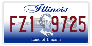 FZ19725  license plate in IL