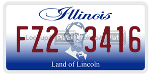 FZ23416  license plate in IL
