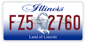 FZ52760  license plate in IL