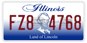 FZ84768  license plate in IL