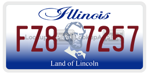 FZ87257  license plate in IL