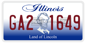 GA21649 license plate in Illinois