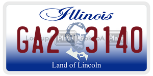 GA23140 license plate in Illinois