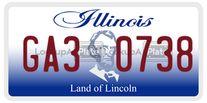 GA30738  license plate in IL