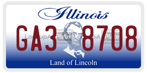 GA38708  license plate in IL