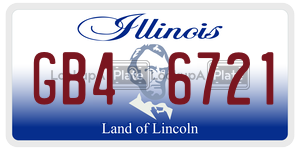 GB46721  license plate in IL