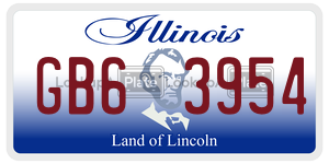 GB63954  license plate in IL