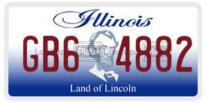 GB64882  license plate in IL