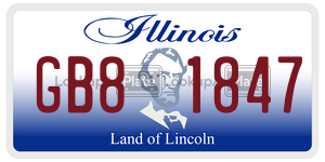 GB81847  license plate in IL