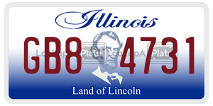 GB84731  license plate in IL