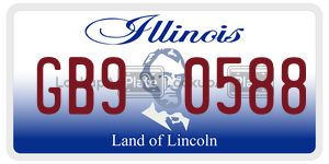GB90588  license plate in IL