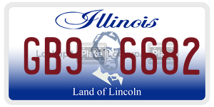 GB96682 license plate in Illinois