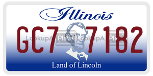 GC77182  license plate in IL