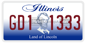 GD11333  license plate in IL