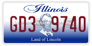 GD39740  license plate in IL