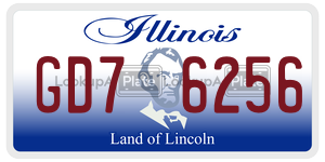 GD76256  license plate in IL