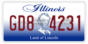 GD84231  license plate in IL