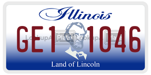 GE11046  license plate in IL