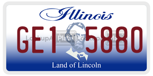 GE15880  license plate in IL