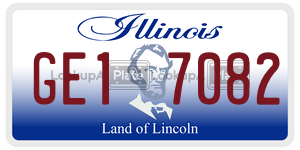 GE17082  license plate in IL