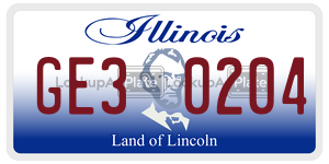 GE30204  license plate in IL