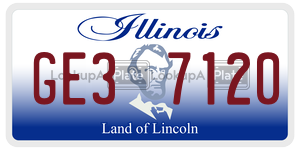 GE37120  license plate in IL
