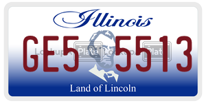 GE55513  license plate in IL