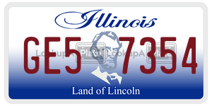 GE57354  license plate in IL