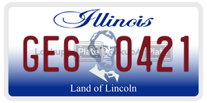 GE60421  license plate in IL