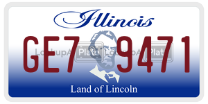GE79471  license plate in IL