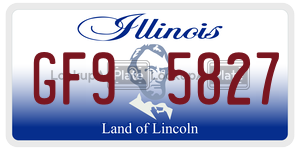 GF95827  license plate in IL