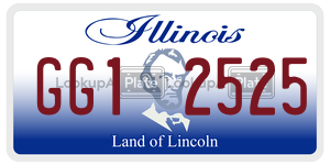 GG12525  license plate in IL