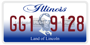 GG19128  license plate in IL