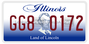 GG80172  license plate in IL