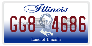 GG84686  license plate in IL