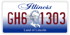 GH61303 license plate in Illinois