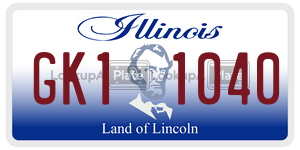 GK11040  license plate in IL