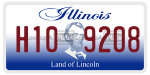 H109208  license plate in IL